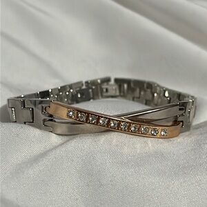 Two-tone Rhinestone bracelet